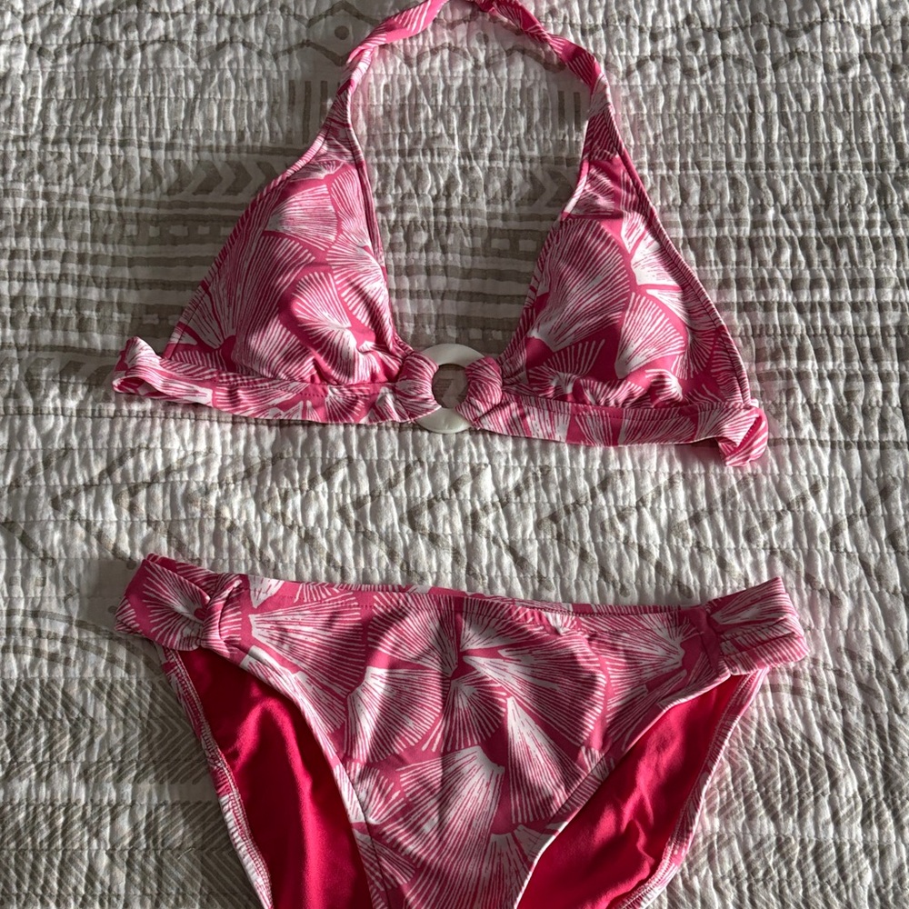 Pink and White Mossimo Bikini Set